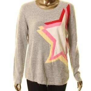 NWT Grey heather knit star sweater, size Medium